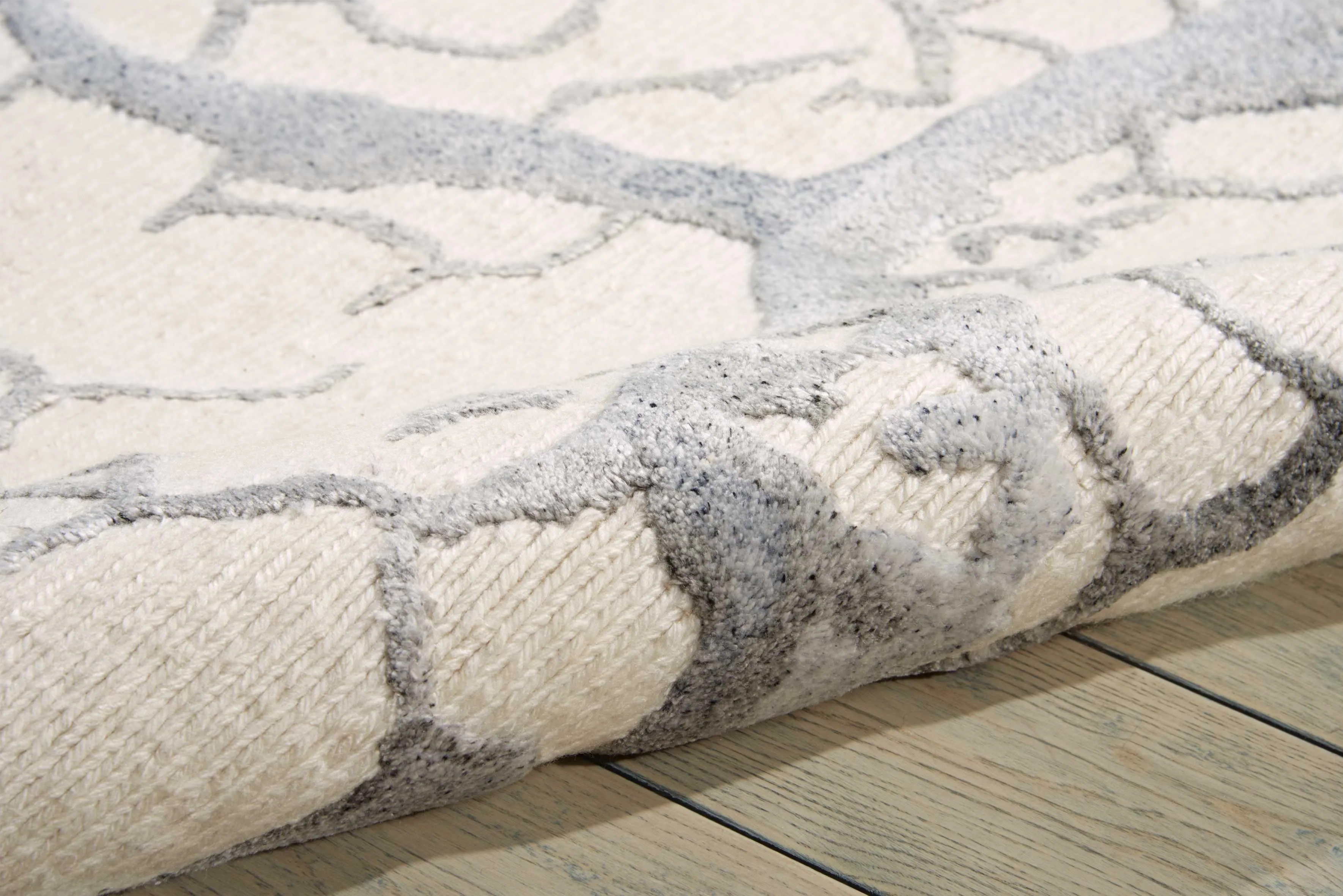 Ivory Essentials Modern Wool Luxcelle Blend Rug