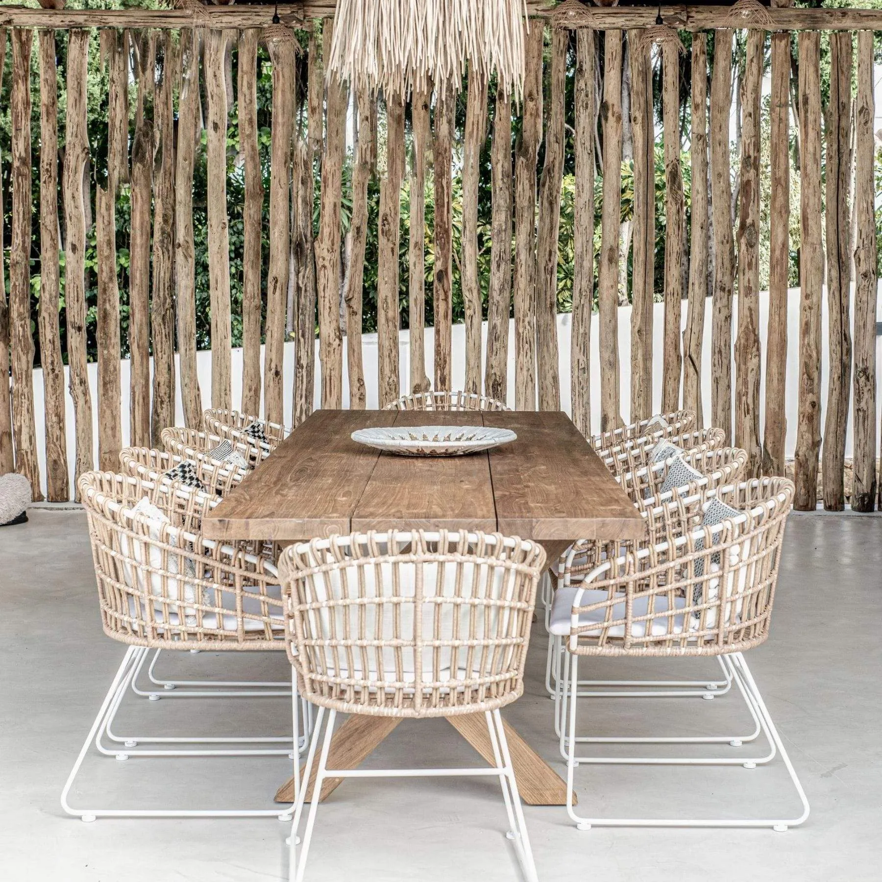 Jaipur Rattan Outdoor Chair | White Zoco Home