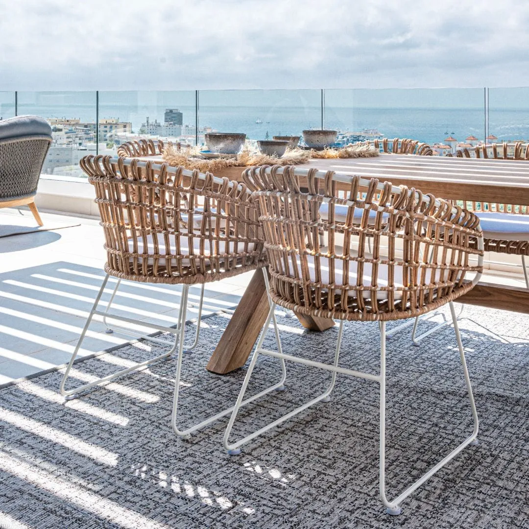 Jaipur Rattan Outdoor Chair | White Zoco Home