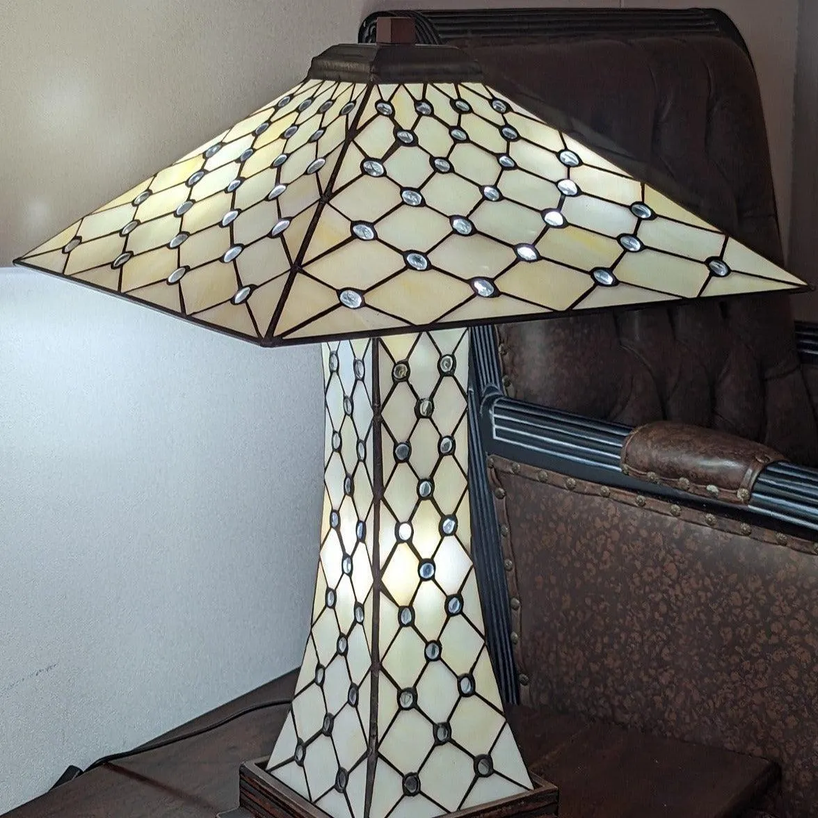 Jewelled Pyramid Tiffany Lamp