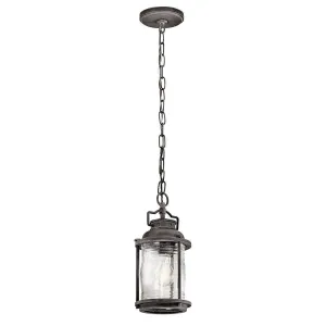 Kichler Ashland Bay 1 Light Zinc Outdoor Pendant