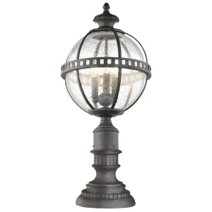 Kichler Halleron Outdoor 3 Light Pedestal Lantern