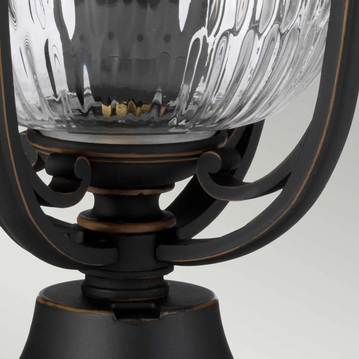 Kichler Luverne Rubbed Bronze Outdoor Pedestal Lantern