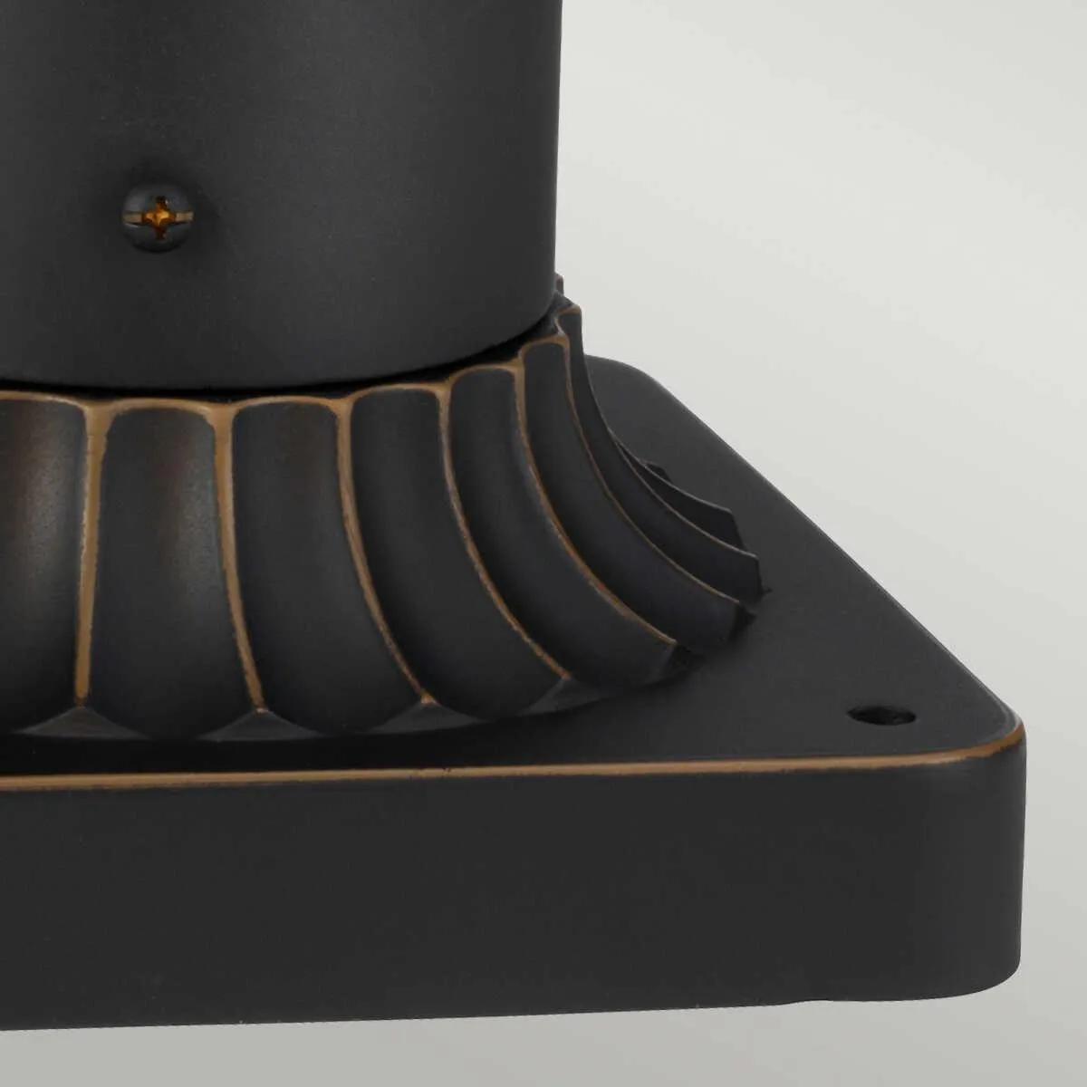 Kichler Luverne Rubbed Bronze Outdoor Pedestal Lantern