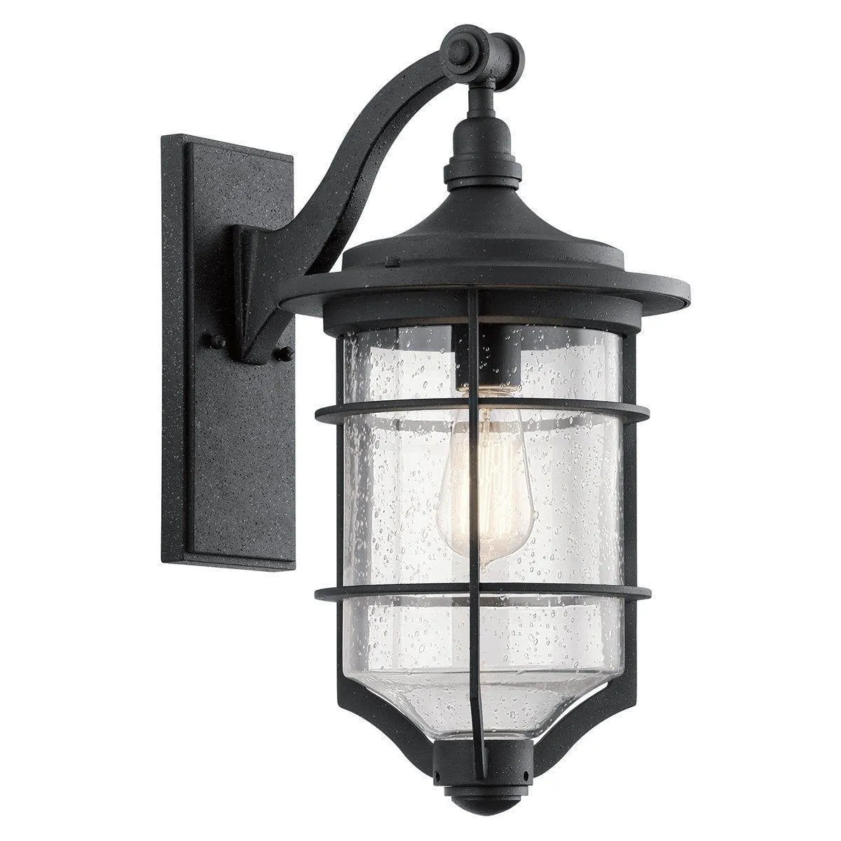 Kichler Royal Marine Medium Black Outdoor Wall Light