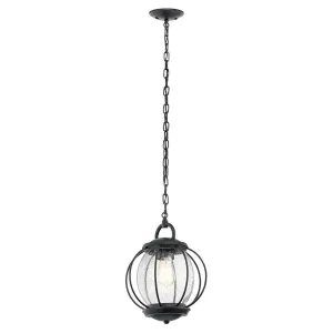 Kichler Vandalia Black Outdoor 1 Light Pendant