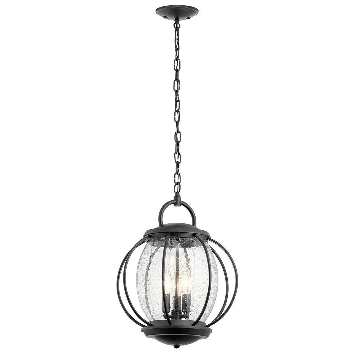 Kichler Vandalia Black Outdoor 3 Light Pendant