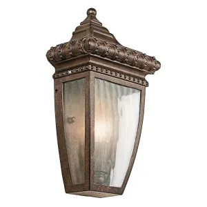 Kichler Venetian Rain Brushed Bronze Outdoor Half Wall Light