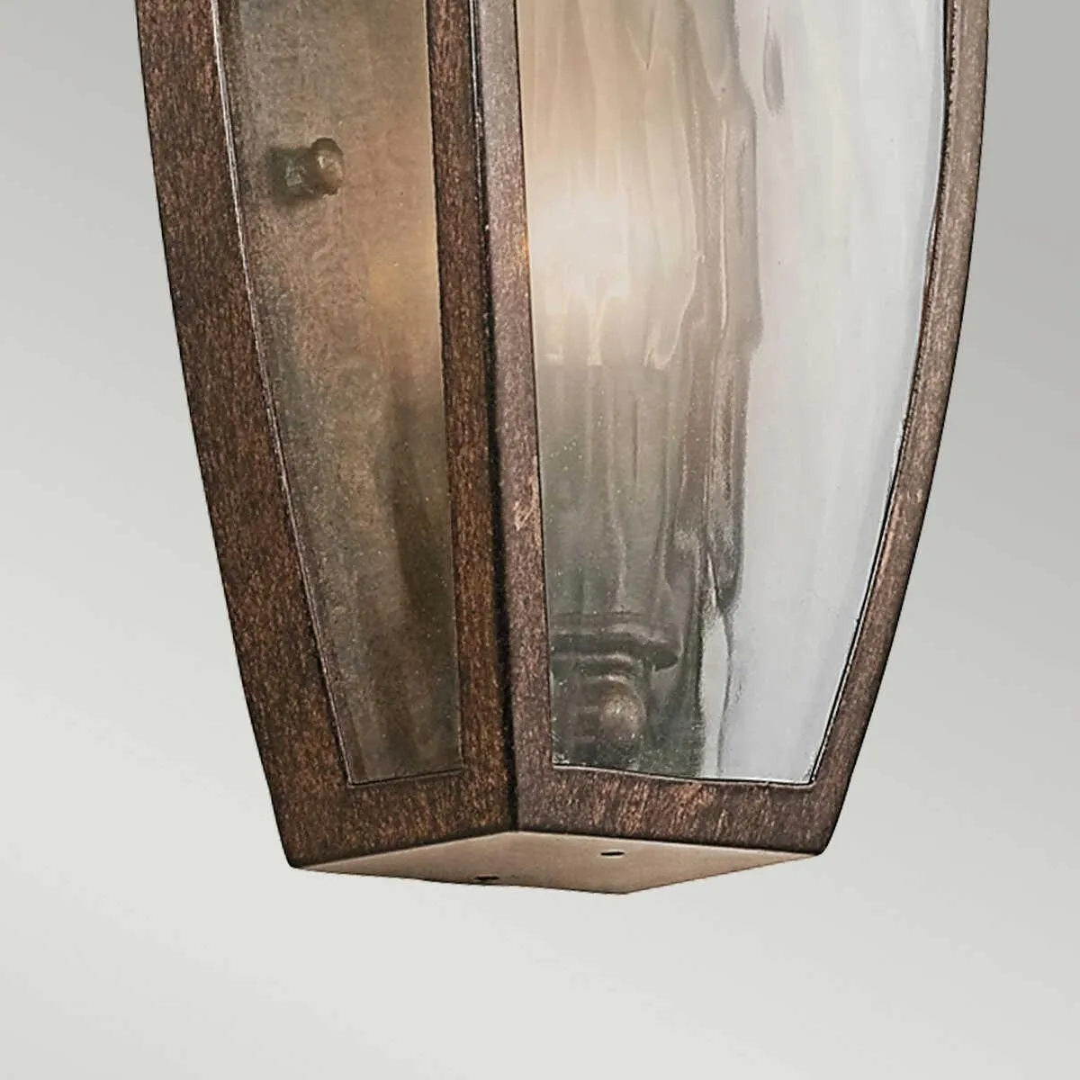 Kichler Venetian Rain Brushed Bronze Outdoor Half Wall Light