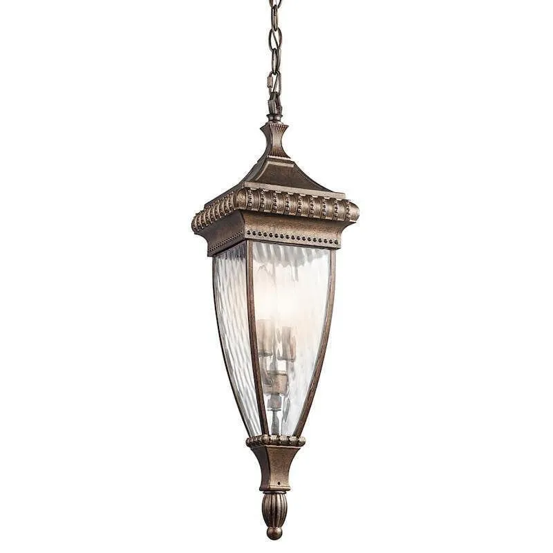 Kichler Venetian Rain Brushed Bronze Outdoor Pendant Light
