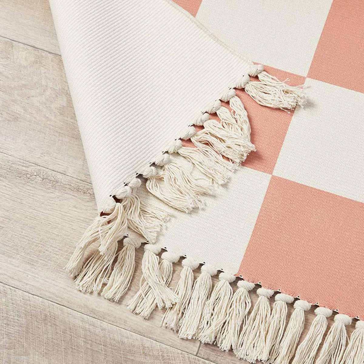 Kobie Checkerboard Rug - Rust Mocka