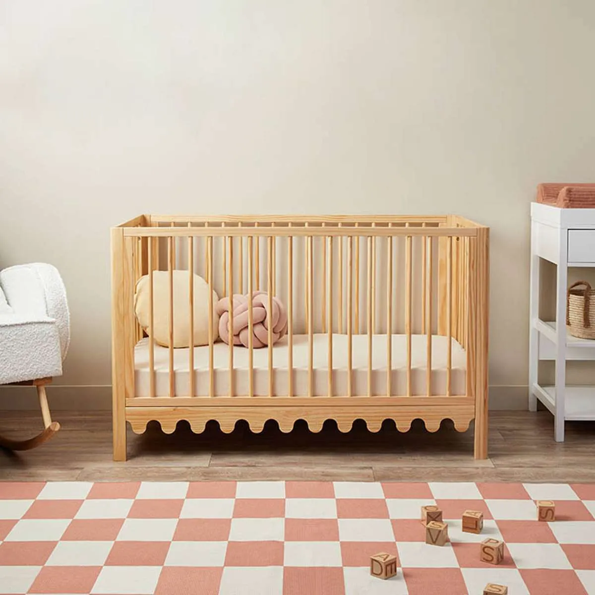 Kobie Checkerboard Rug - Rust Mocka