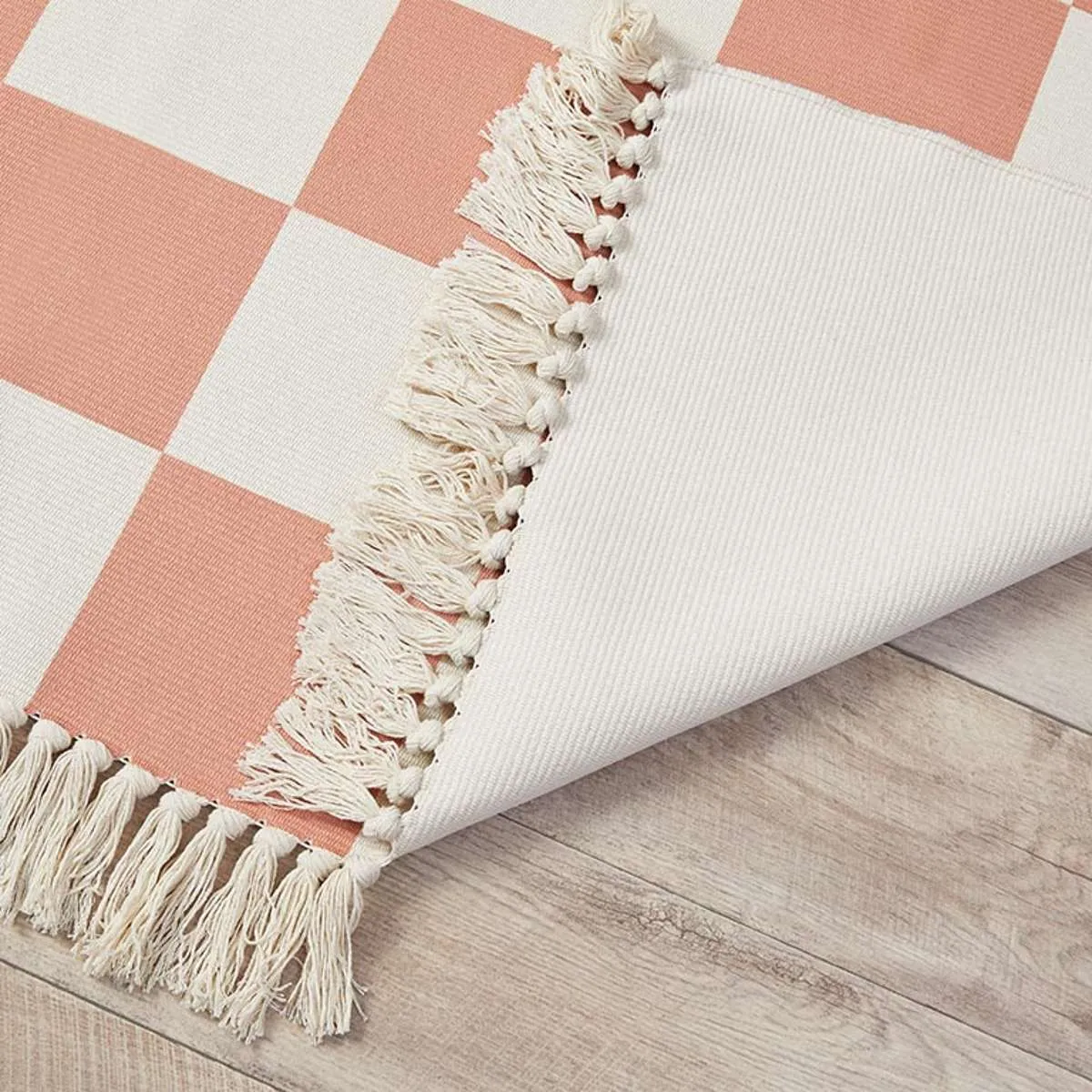 Kobie Checkerboard Rug - Rust Mocka