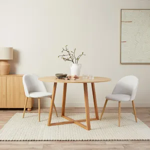 Kyoto Round Four Seater Dining Table - Natural Mocka
