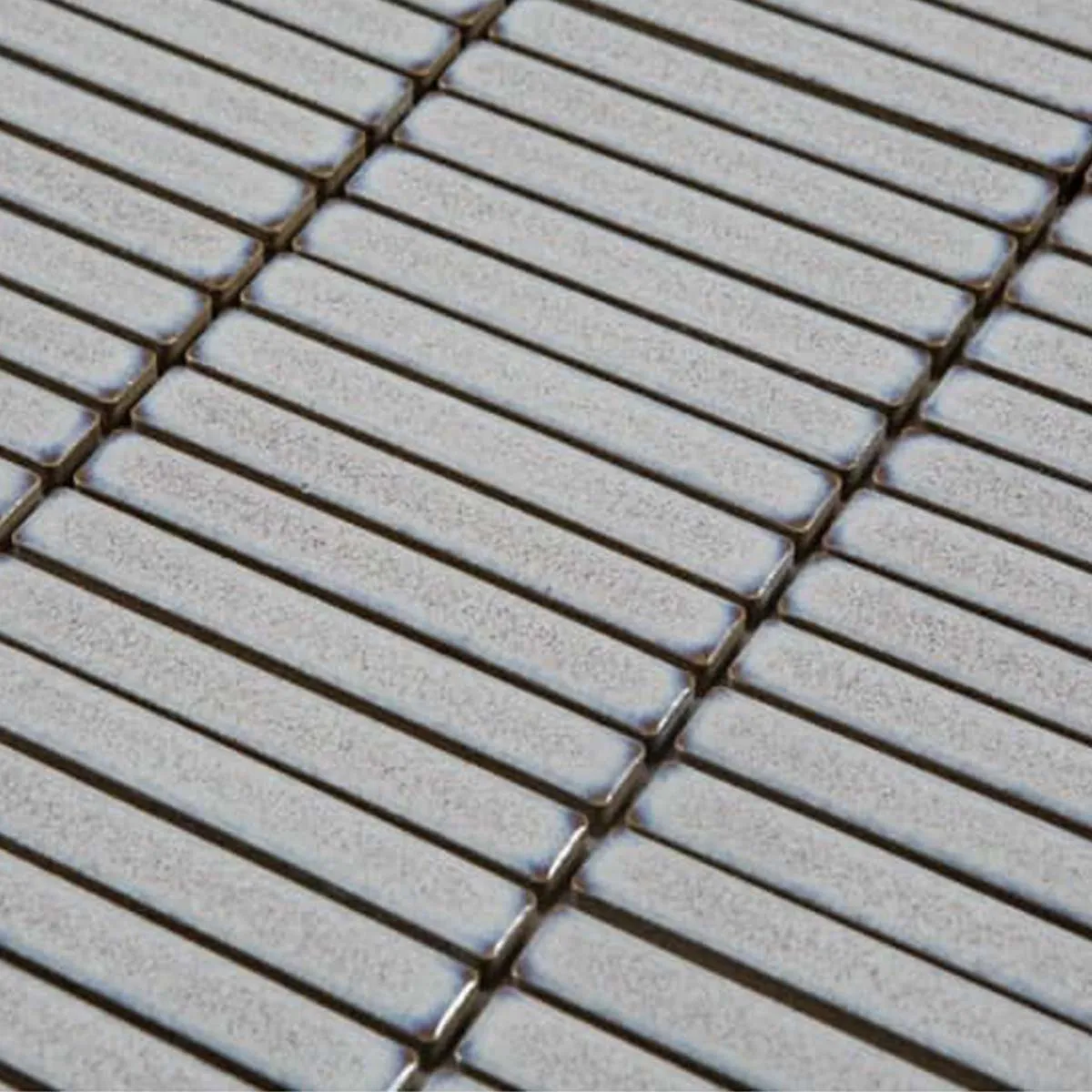 Linea Grigio Kit-Kat Wall & Floor Mosaic Tile 30x29cm Gloss