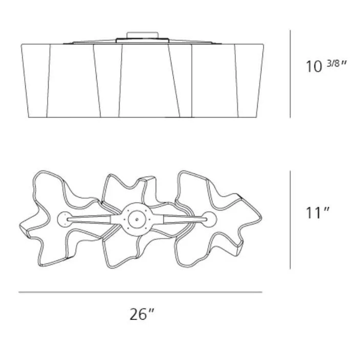 Logico Triple Linear Semi Flush Mount