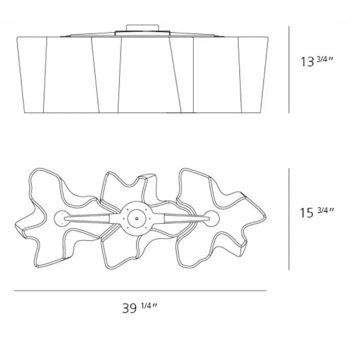 Logico Triple Linear Semi Flush Mount