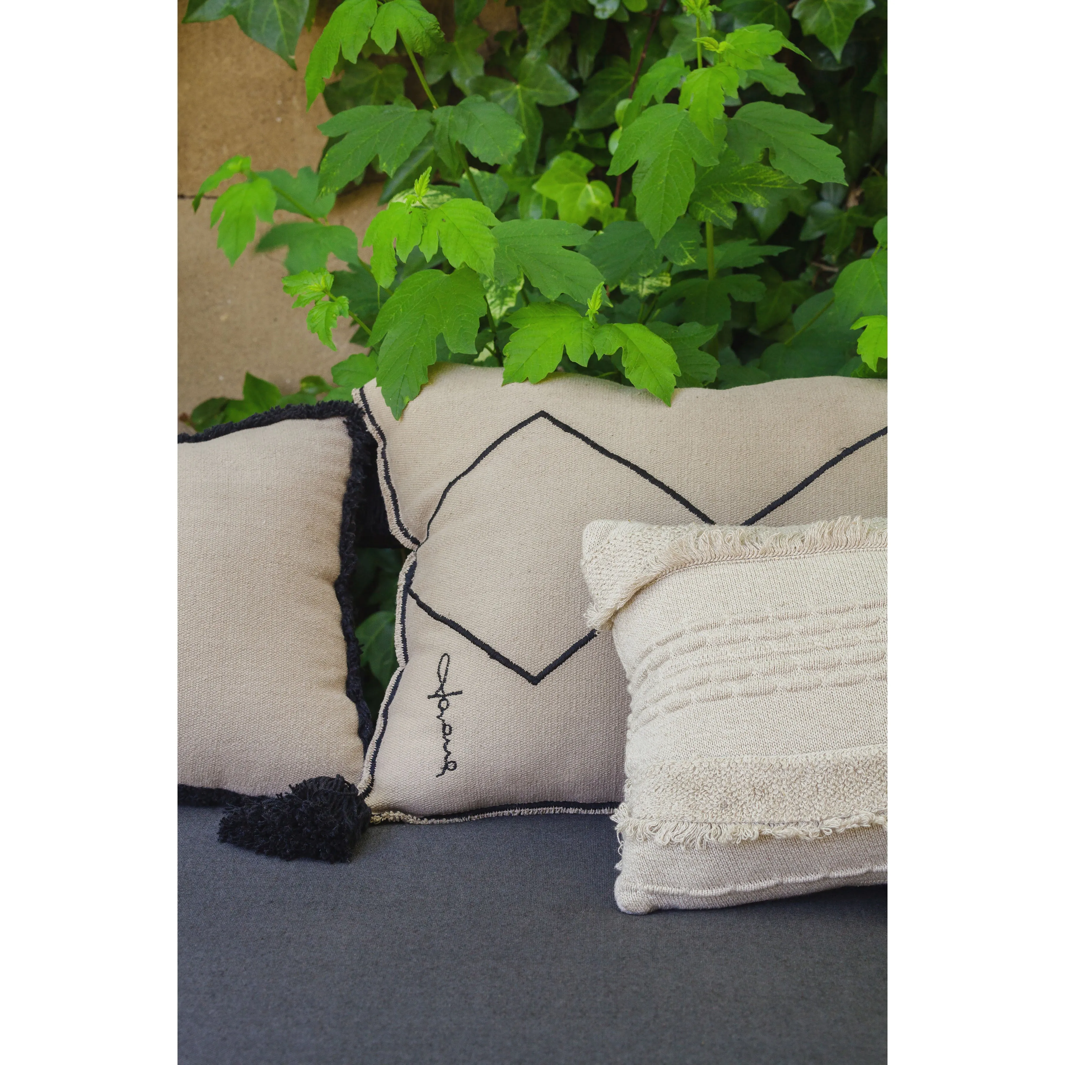 Lorena Canals Air Dune White Machine Washable Knitted Cushion (Online Exclusive)