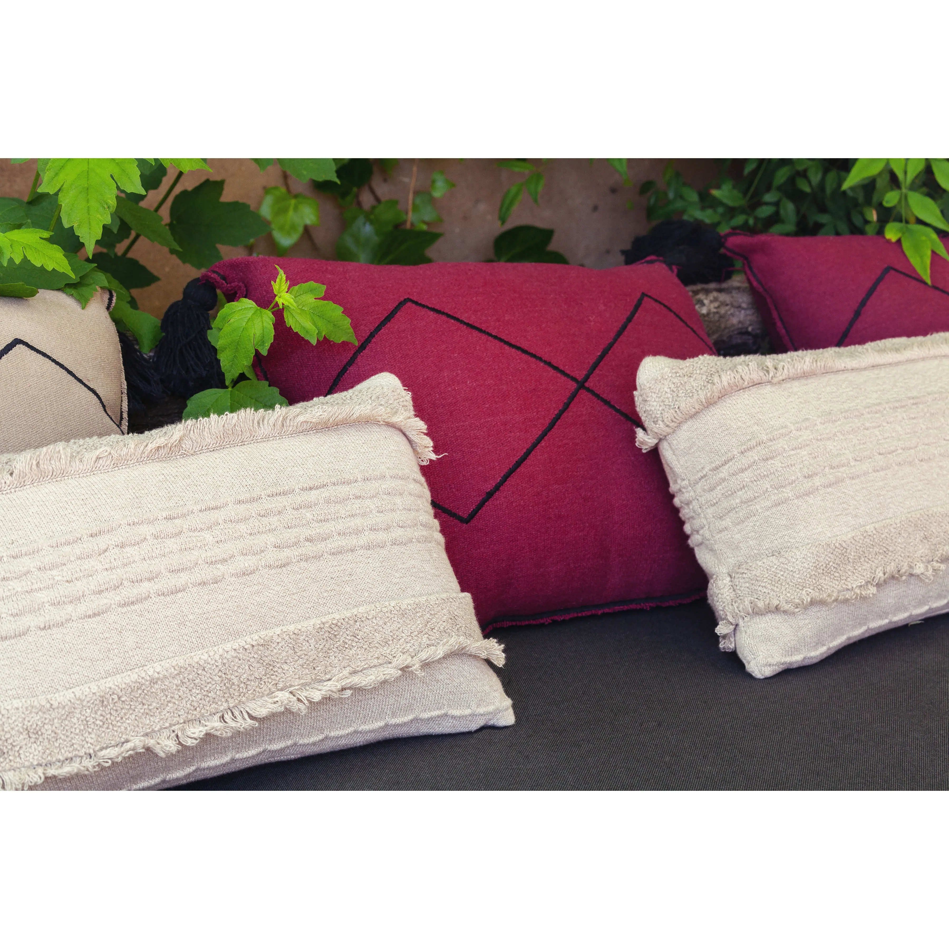 Lorena Canals Air Dune White Machine Washable Knitted Cushion (Online Exclusive)