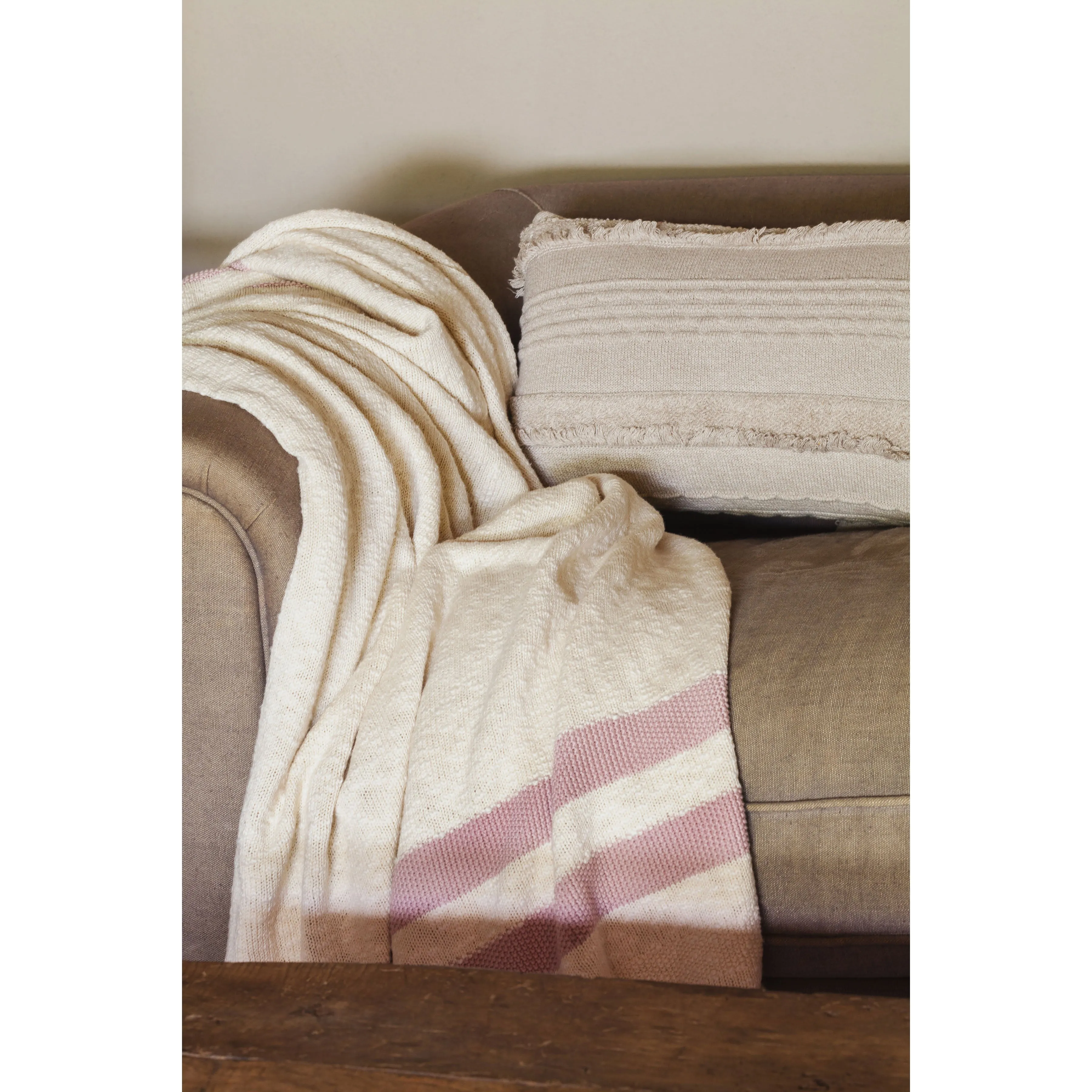 Lorena Canals Air Dune White Machine Washable Knitted Cushion (Online Exclusive)