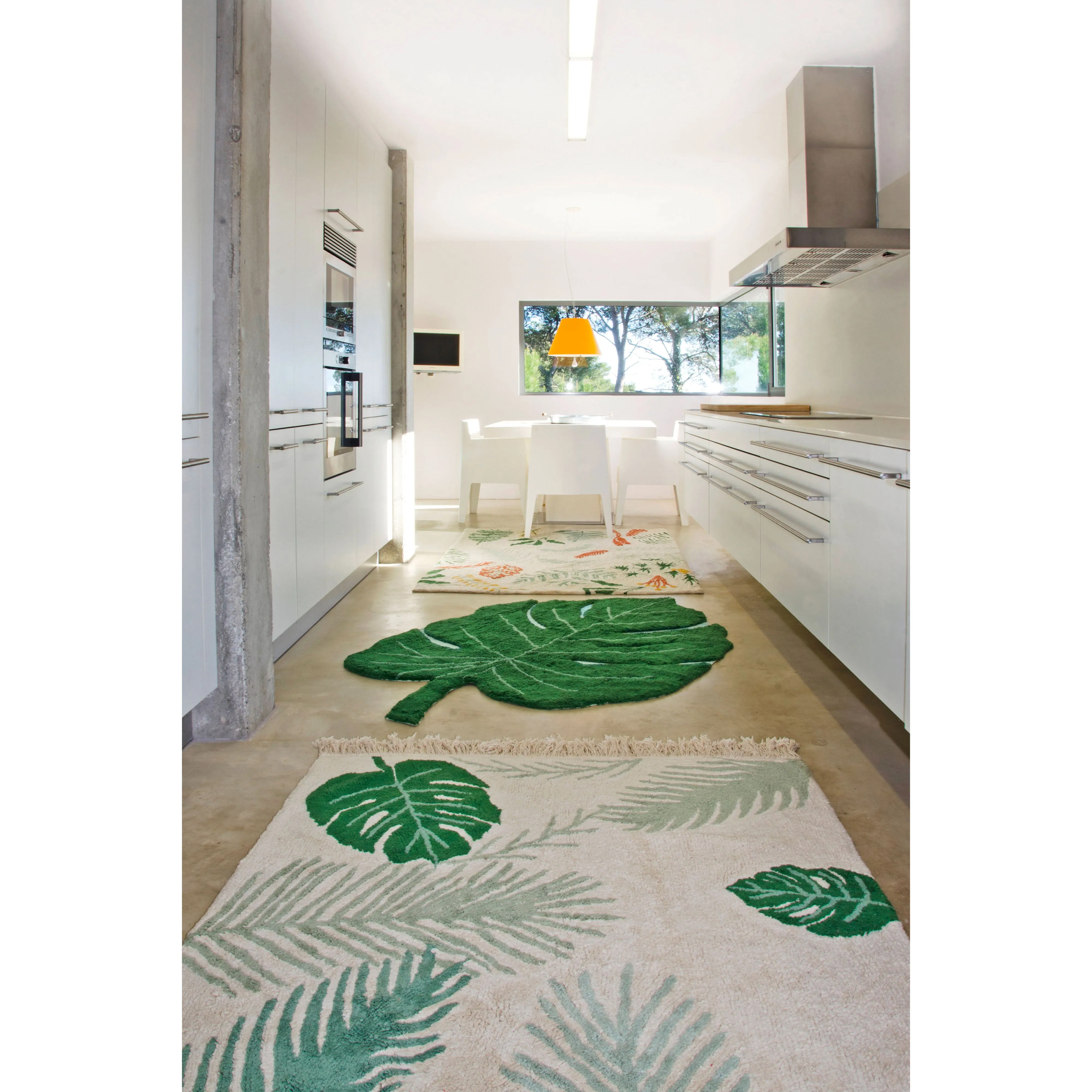 Lorena Canals Monstera Leaf Machine Washable Cotton Rug