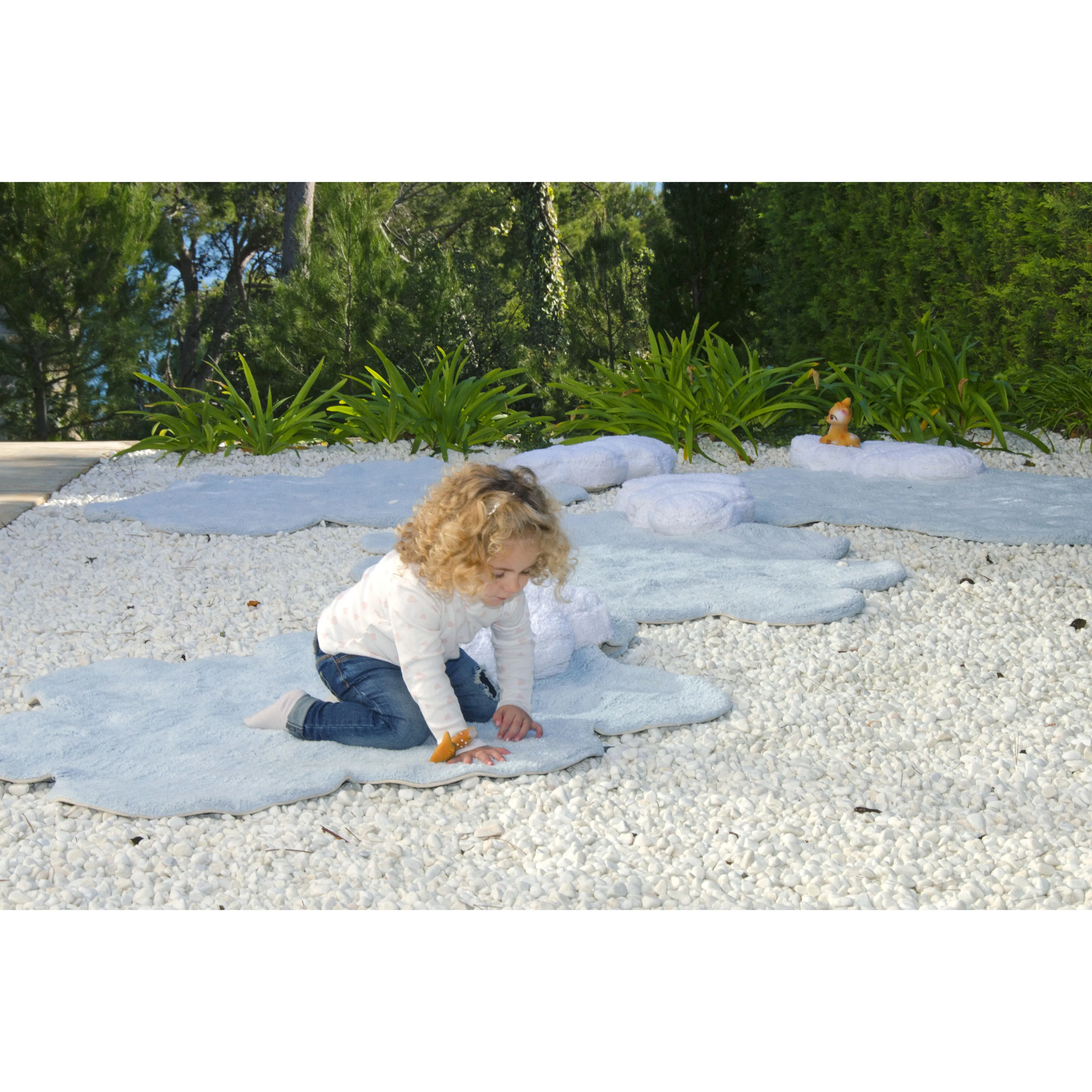 Lorena Canals Puffy Dream Blue Washable Cotton Rug