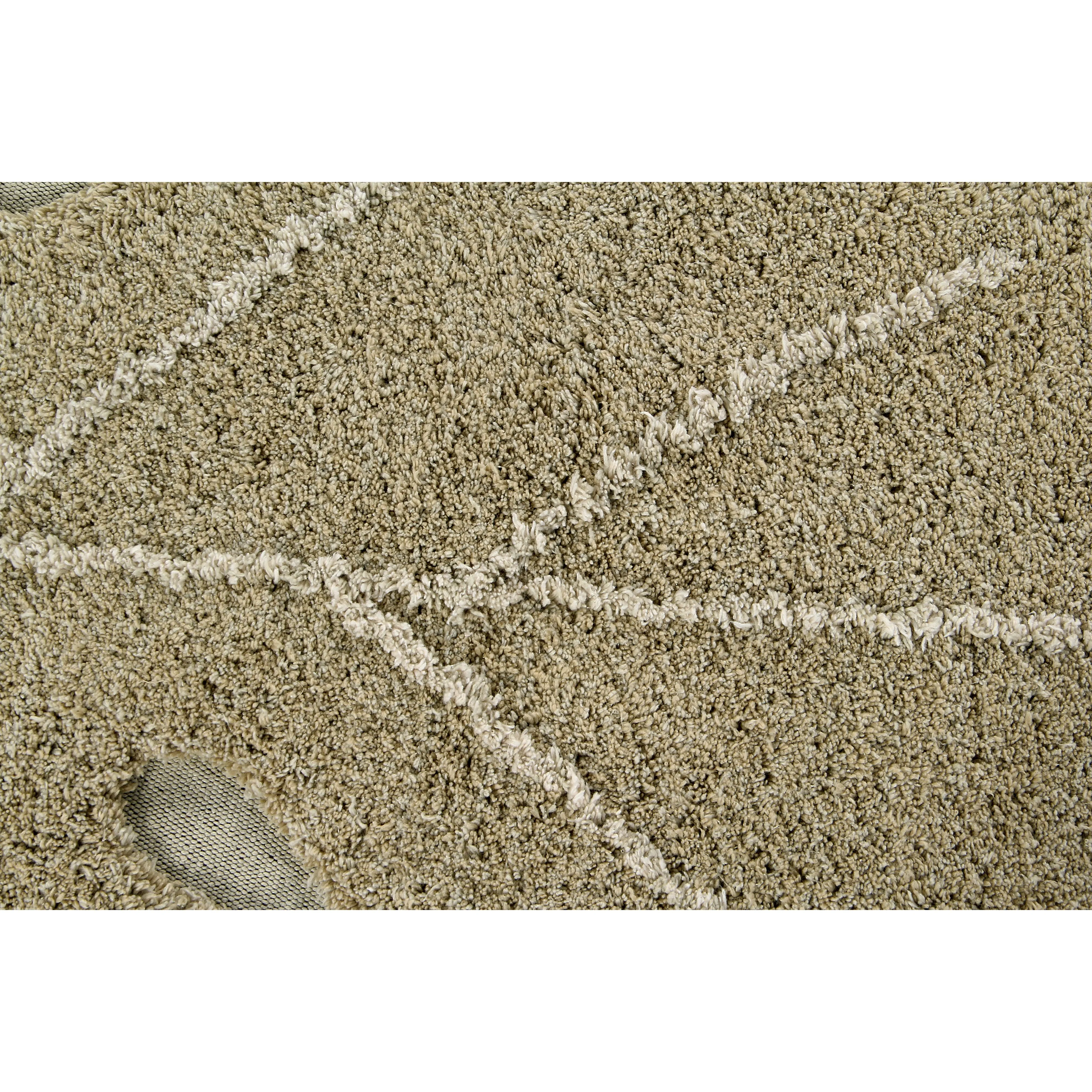 Lorena Canals Re-Edition Monstera Olive Machine Washable Cotton Rug