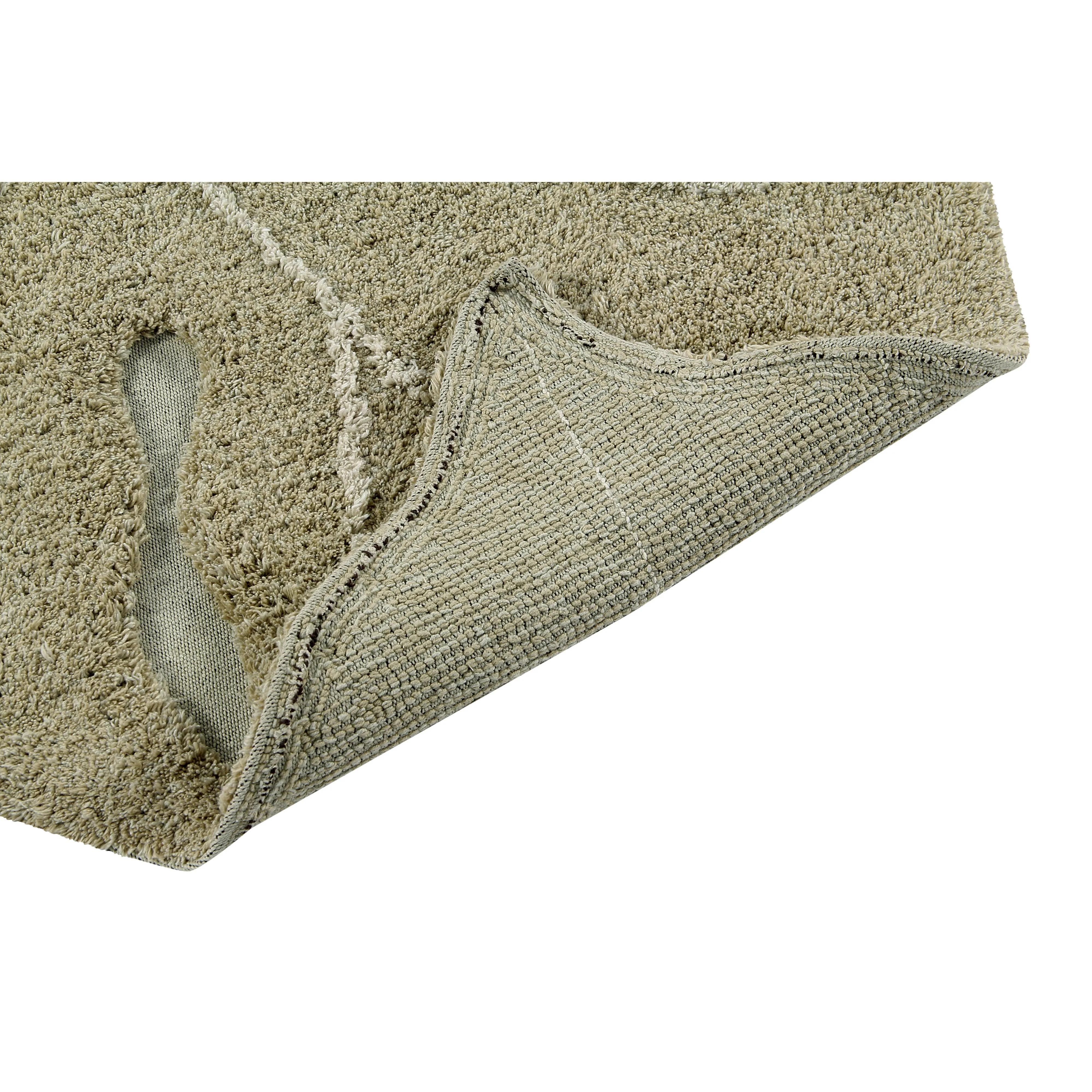 Lorena Canals Re-Edition Monstera Olive Machine Washable Cotton Rug