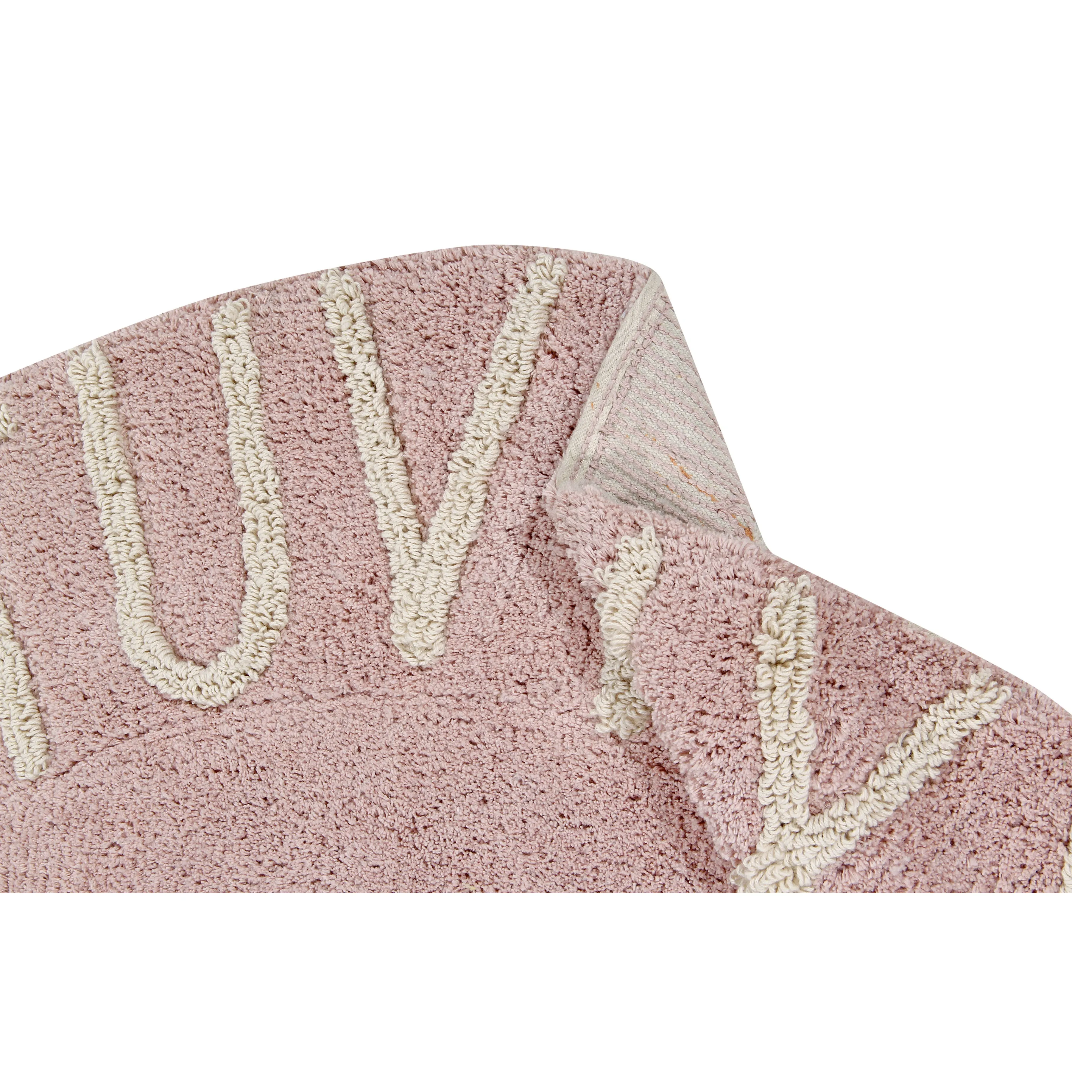 Lorena Canals Round ABC Vintage Nude Natural Machine Washable Cotton Rug (Pre-Order; Est. Delivery in 4-8 Weeks)