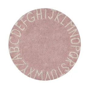 Lorena Canals Round ABC Vintage Nude Natural Machine Washable Cotton Rug (Pre-Order; Est. Delivery in 4-8 Weeks)