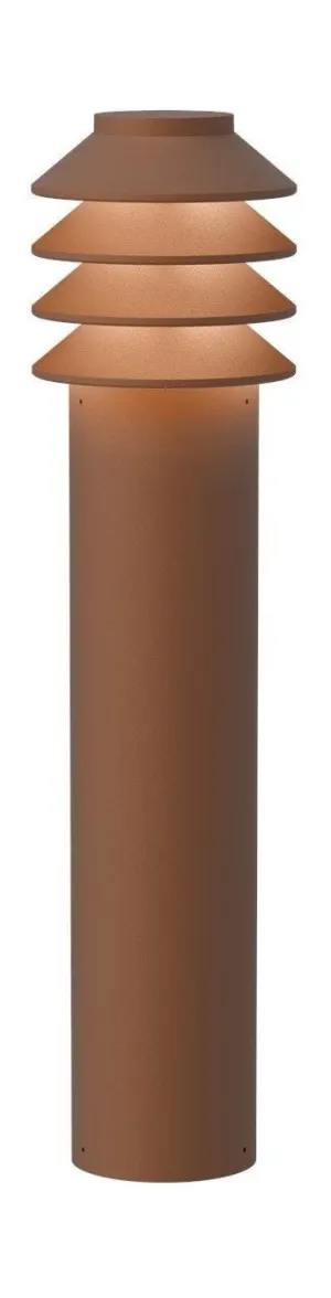 Louis Poulsen Bysted Garden Bollard Led 2700 K 14 W Anchor With Adaptor Long, Corten