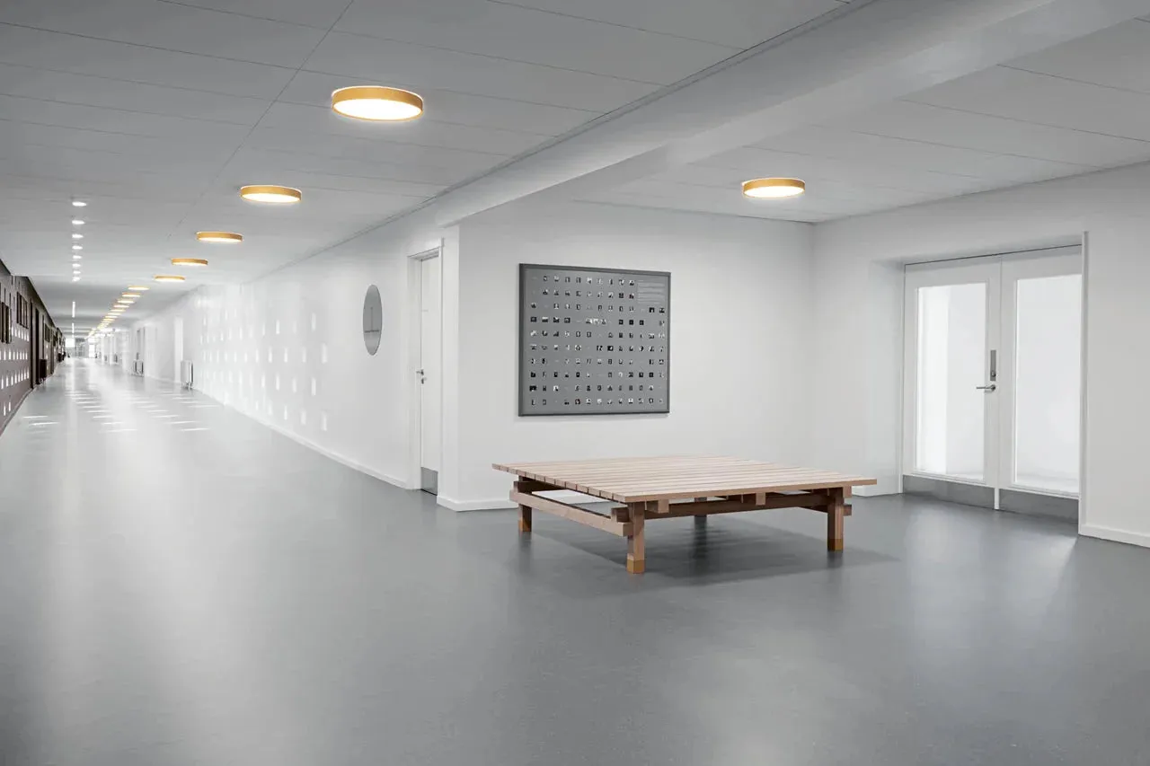 Louis Poulsen Lp Slim Round Semi Recessed Ceiling Lamp 4817 Lumens ø68 Cm, White