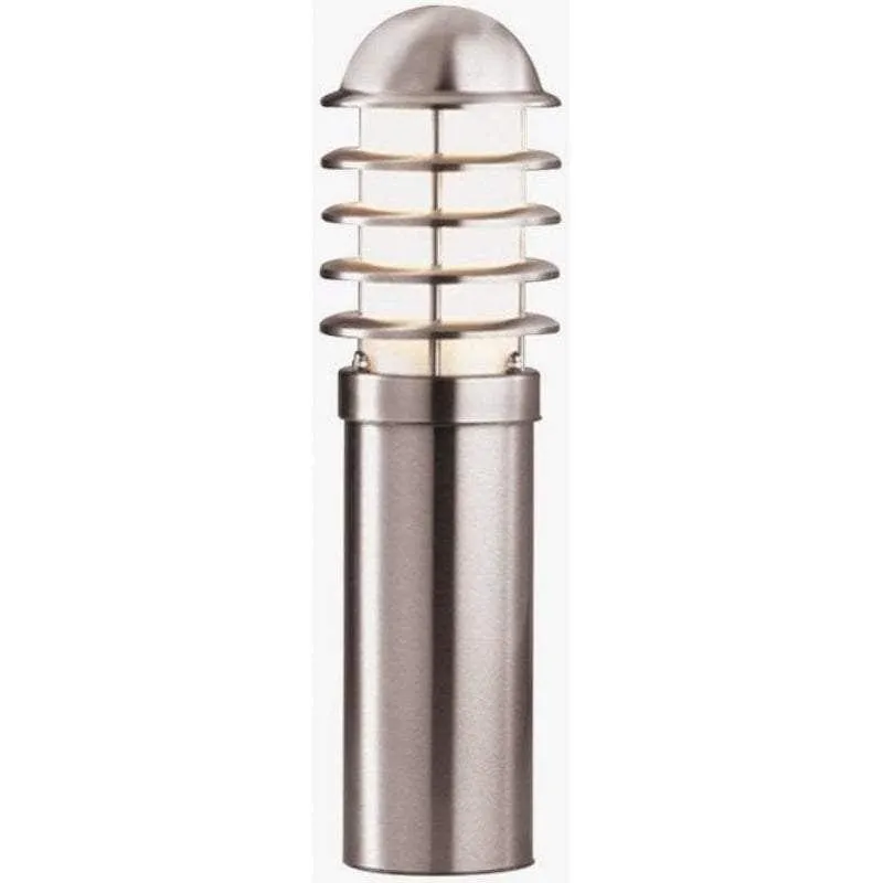 Louvre Small Stainless Steel Outdoor Bollard Light