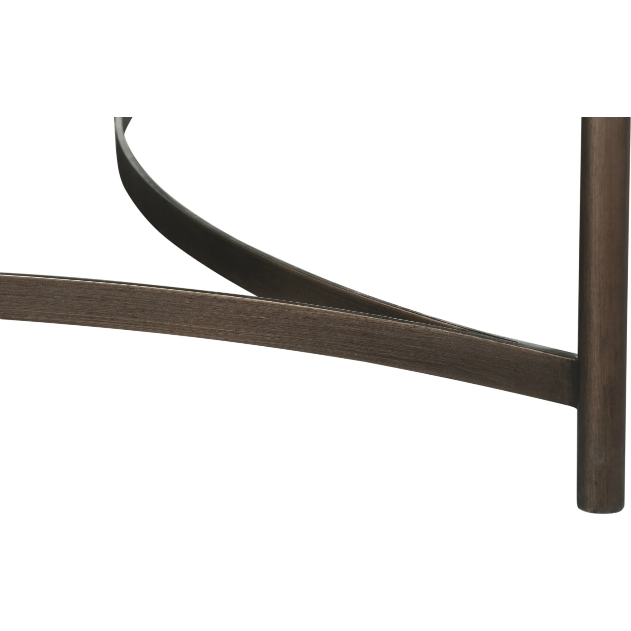 Lyon Round Natural Concrete and Metal Coffee Table Modus