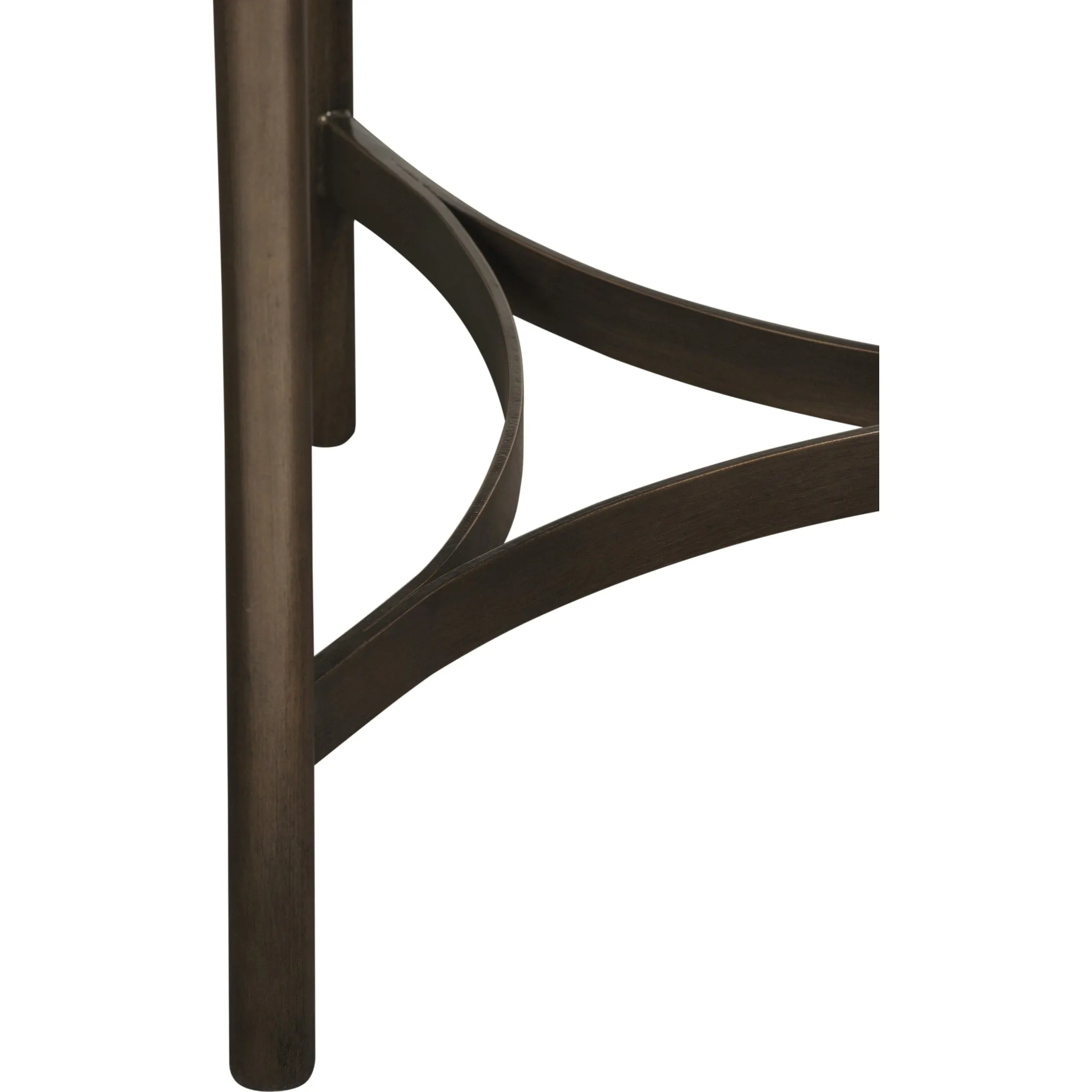 Lyon Round Natural Concrete and Metal Side Table Modus