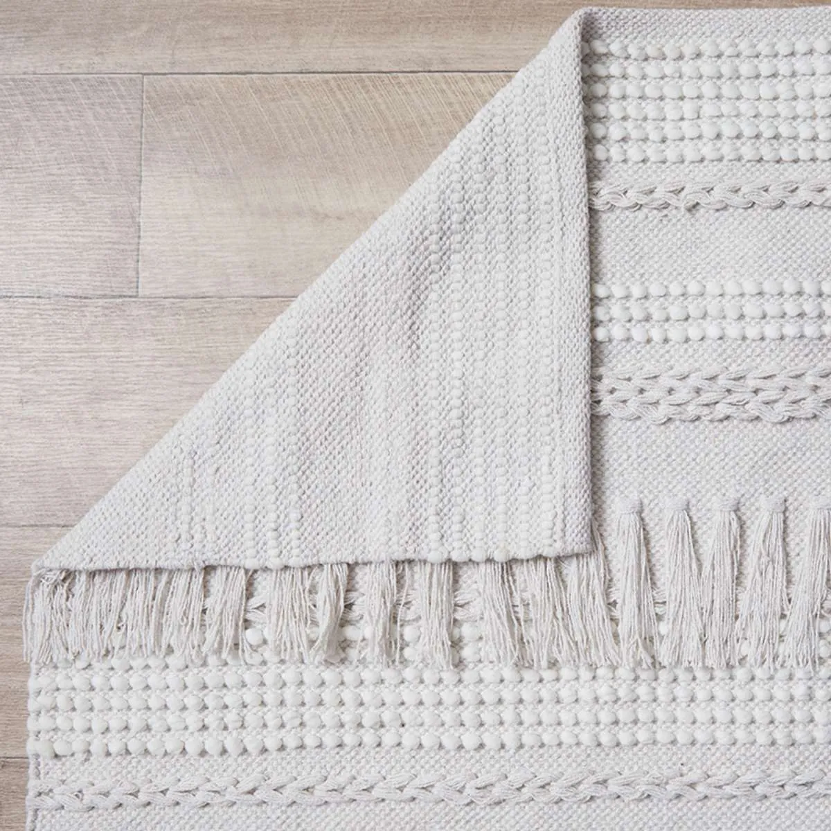 Majorca Cotton Floor Rug - Large Mocka