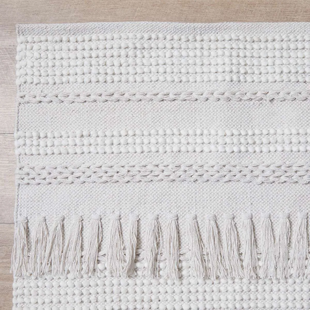 Majorca Cotton Floor Rug - Large Mocka