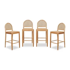 Mateo Bar Stool - Natural Set of Four Bundle Mocka