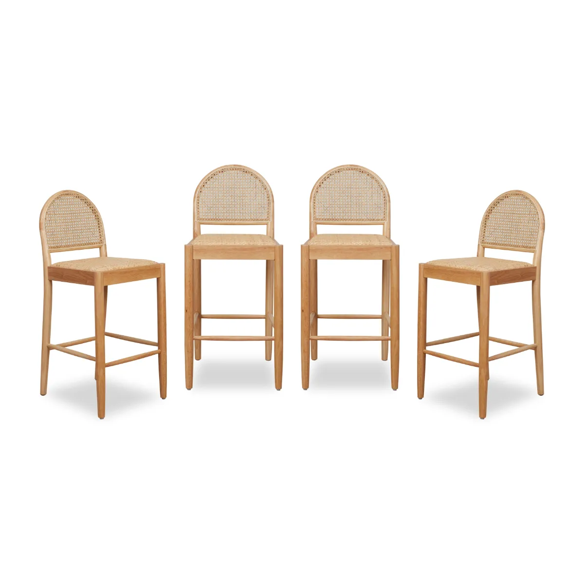 Mateo Bar Stool - Natural Set of Four Bundle Mocka