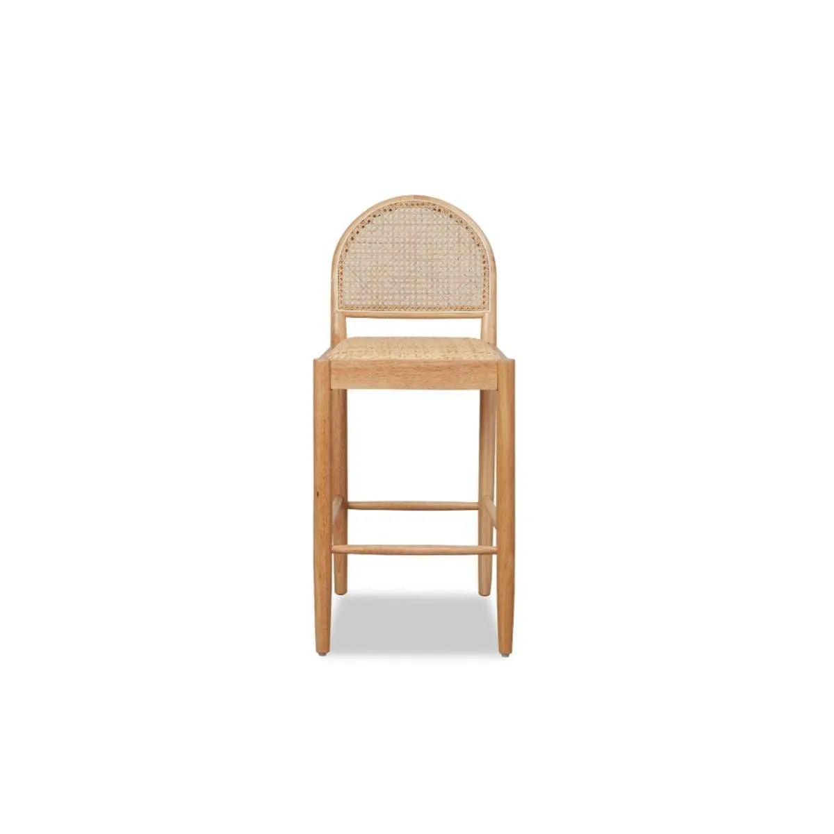 Mateo Curved Rattan Bar Stool - Natural Mocka