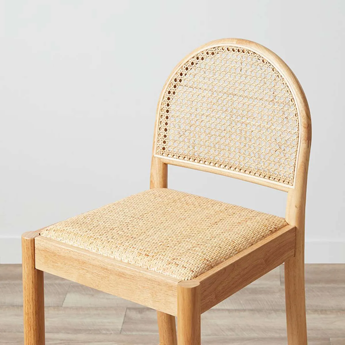 Mateo Curved Rattan Bar Stool - Natural Mocka