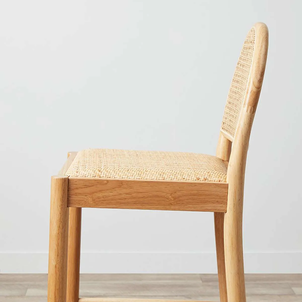 Mateo Curved Rattan Bar Stool - Natural Mocka