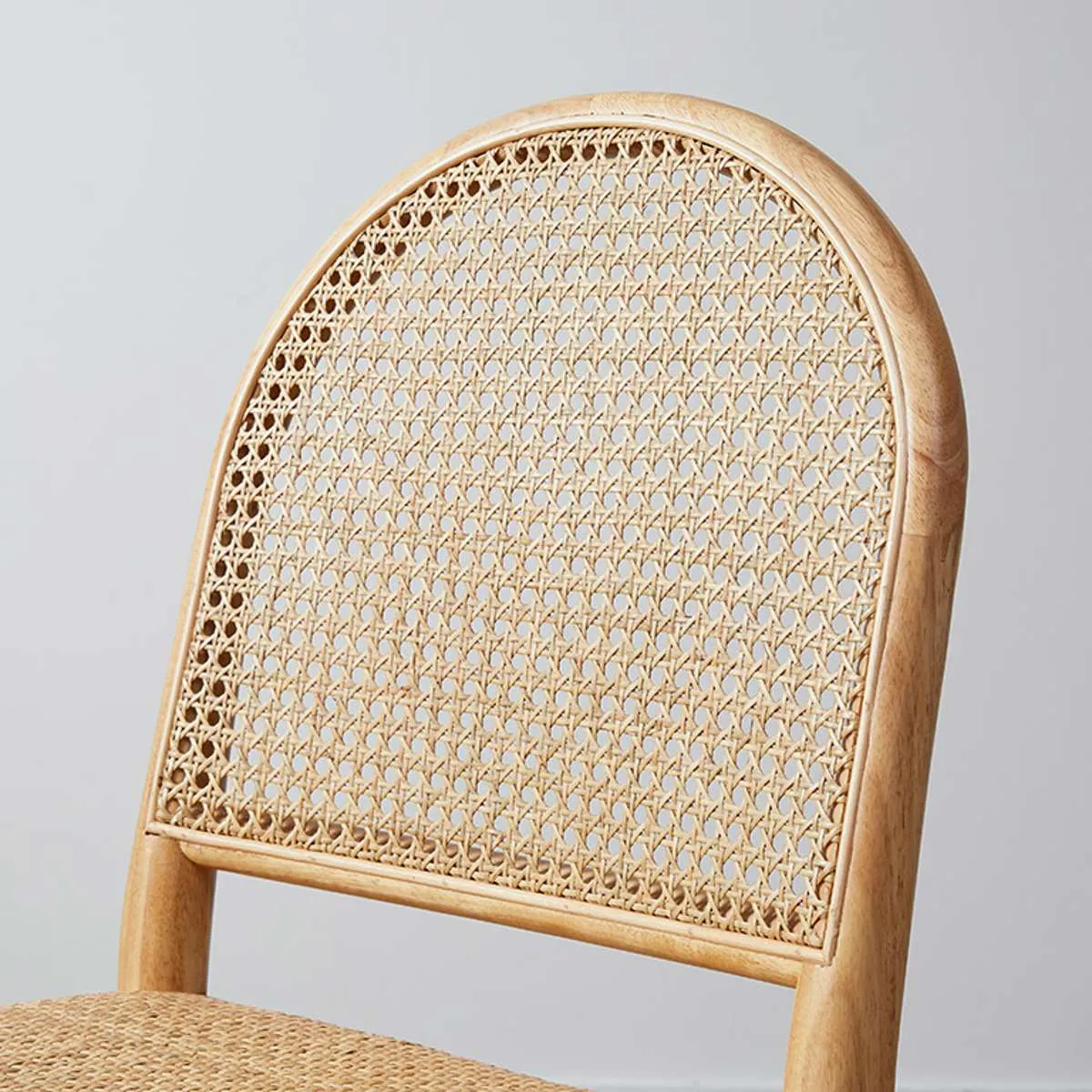 Mateo Curved Rattan Dining Chair - Set Of Two - Natural Mocka