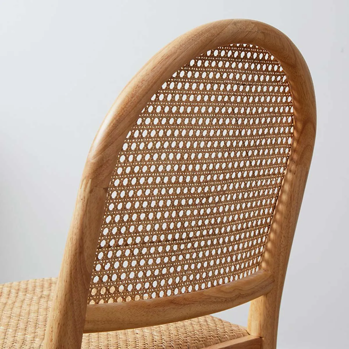 Mateo Curved Rattan Dining Chair - Set Of Two - Natural Mocka