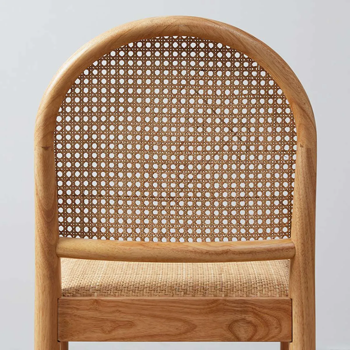 Mateo Curved Rattan Dining Chair - Set Of Two - Natural Mocka