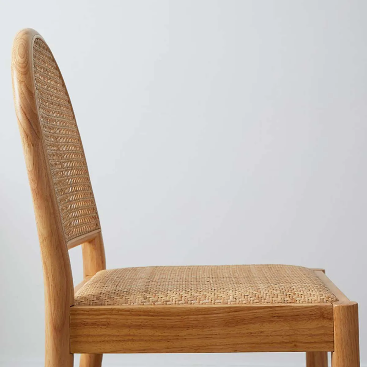 Mateo Curved Rattan Dining Chair - Set Of Two - Natural Mocka