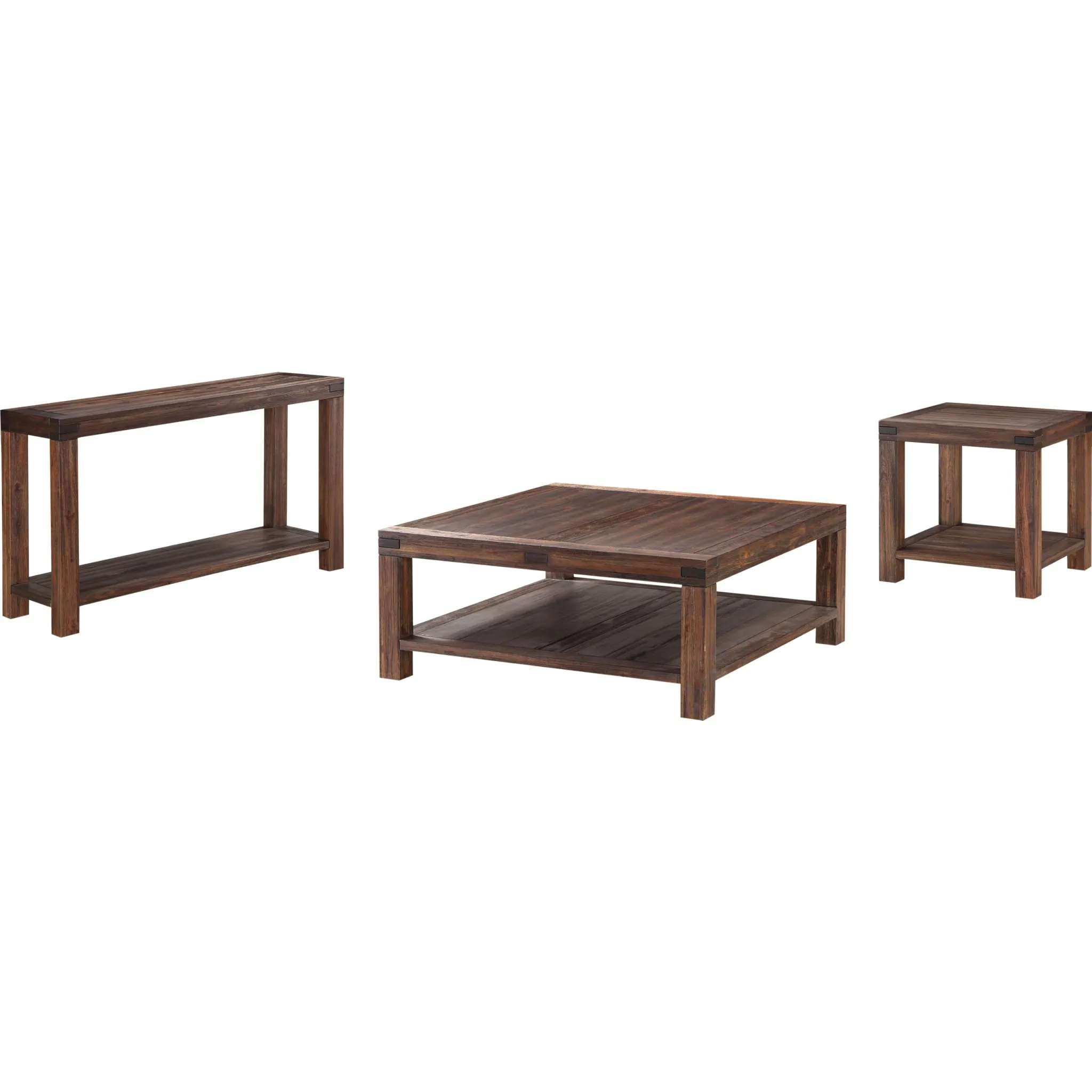 Meadow Solid Wood Console Table in Brick Brown Modus