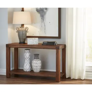 Meadow Solid Wood Console Table in Brick Brown Modus