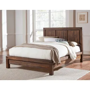 Meadow Solid Wood Platform Bed in Brick Brown Modus