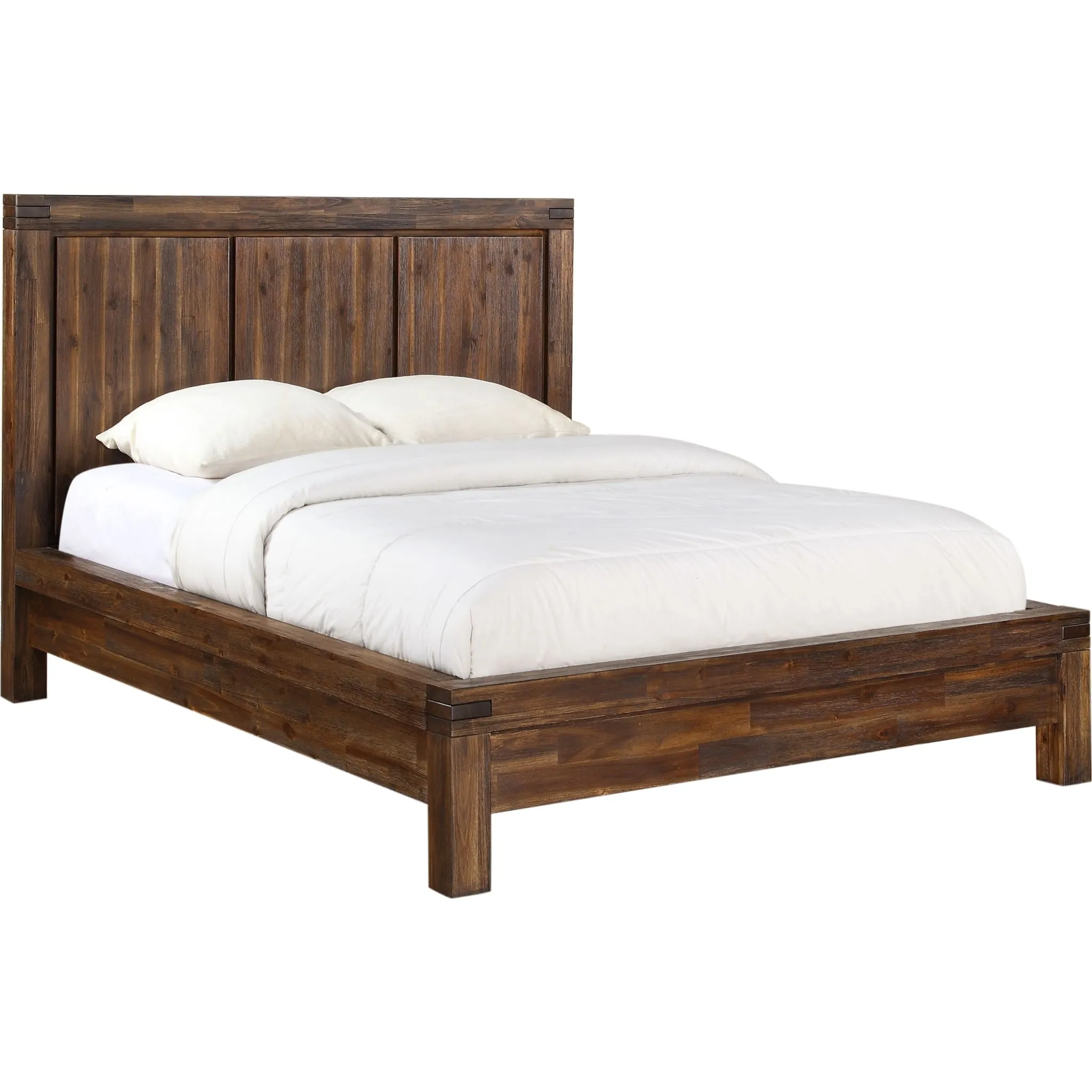 Meadow Solid Wood Platform Bed in Brick Brown Modus